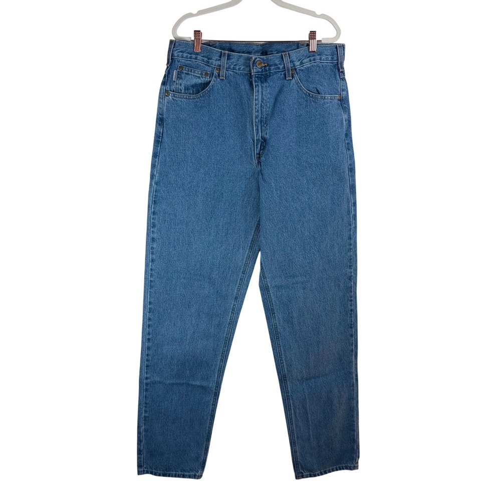 Carhartt B17 STW Relaxed Fit Tapered Leg Jeans Blue Denim Mens 36x36